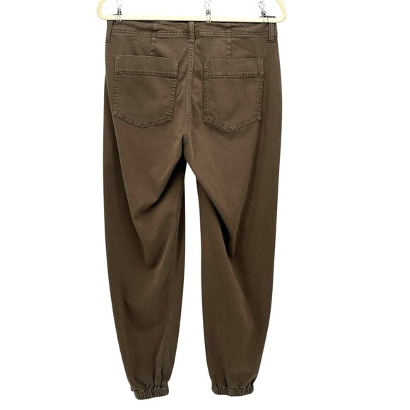 Liverpool Los Angeles Womens 8/29 Pants Joggers Button Fly High Rise Ankle Brown - Picture 4 of 7